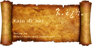 Kain Ábel névjegykártya